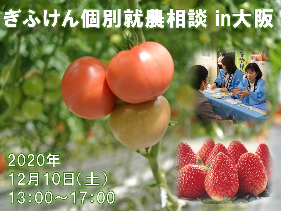 【2020.12.10】個別就農相談ｉｎ大阪を開催します！
